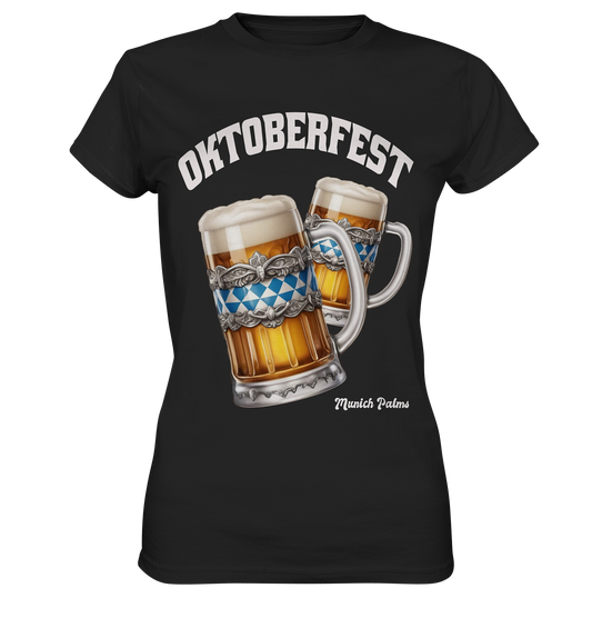 Oktoberfest Maßkrüge mit bayrisches Design by Munich Palms - Ladies Premium Shirt