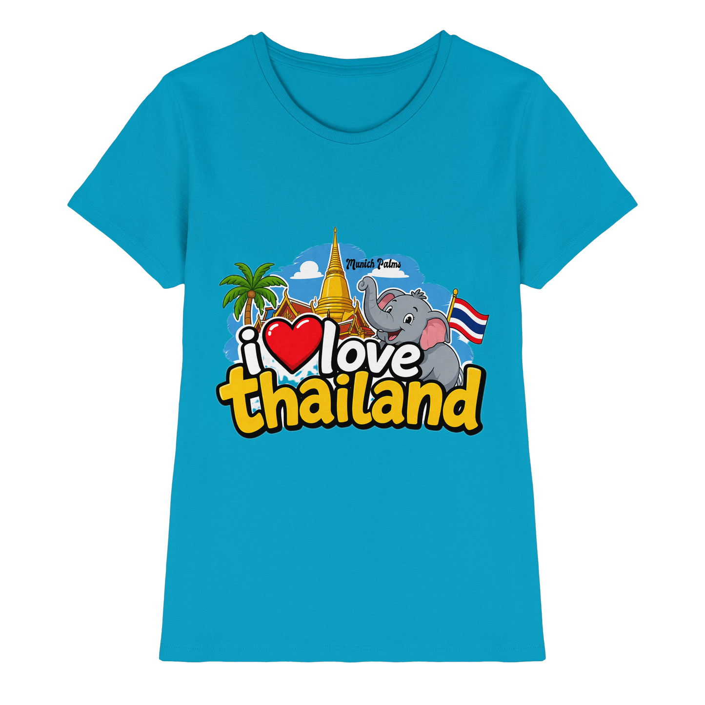 Herren Premium Shirt mit "I love Thailand" Aufdruck, Damen-Shirt, bequemes Damen-T-Shirt in stylischem Design