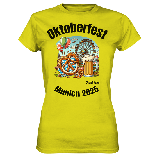 Oktoberfest Munich 2025 : Munich Palms Design - Ladies Premium Shirt