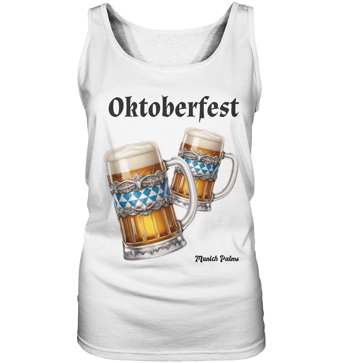 Oktoberfest Maßkrüge mit  bayrischer Raute Design by Munich Palms - Ladies Tank-Top