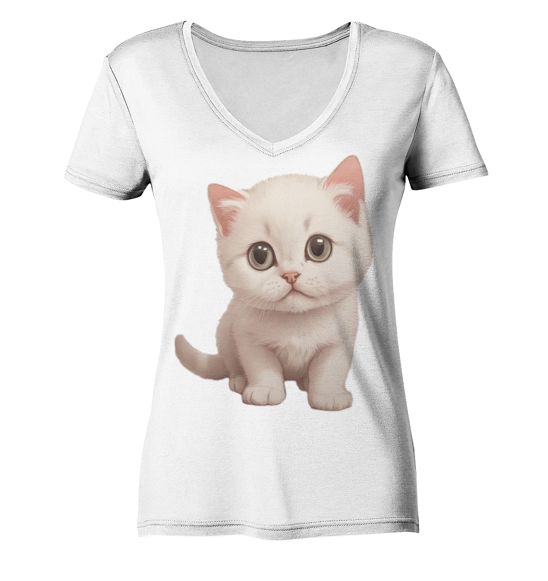 Kleine Katze - Design  Munich Palms - Ladies V-Neck Shirt