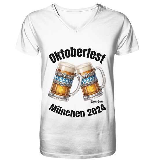 Beer mugs Oktoberfest Munich 2024 licensed DDesign Munich Palms - Mens Organic V-Neck Shirt