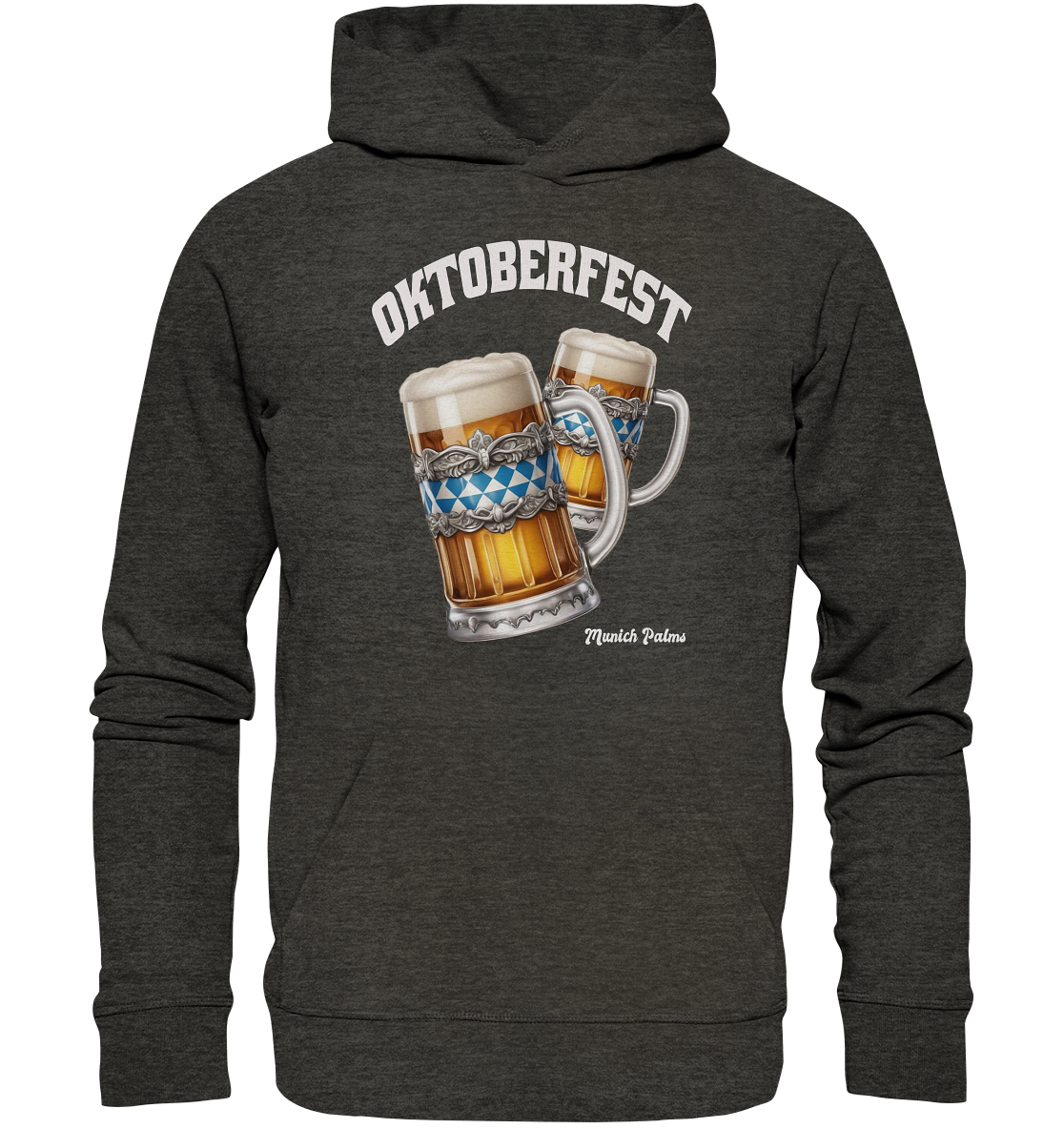 Oktoberfest Maßkrüge mit bayrisches Design by Munich Palms - Organic Basic Hoodie