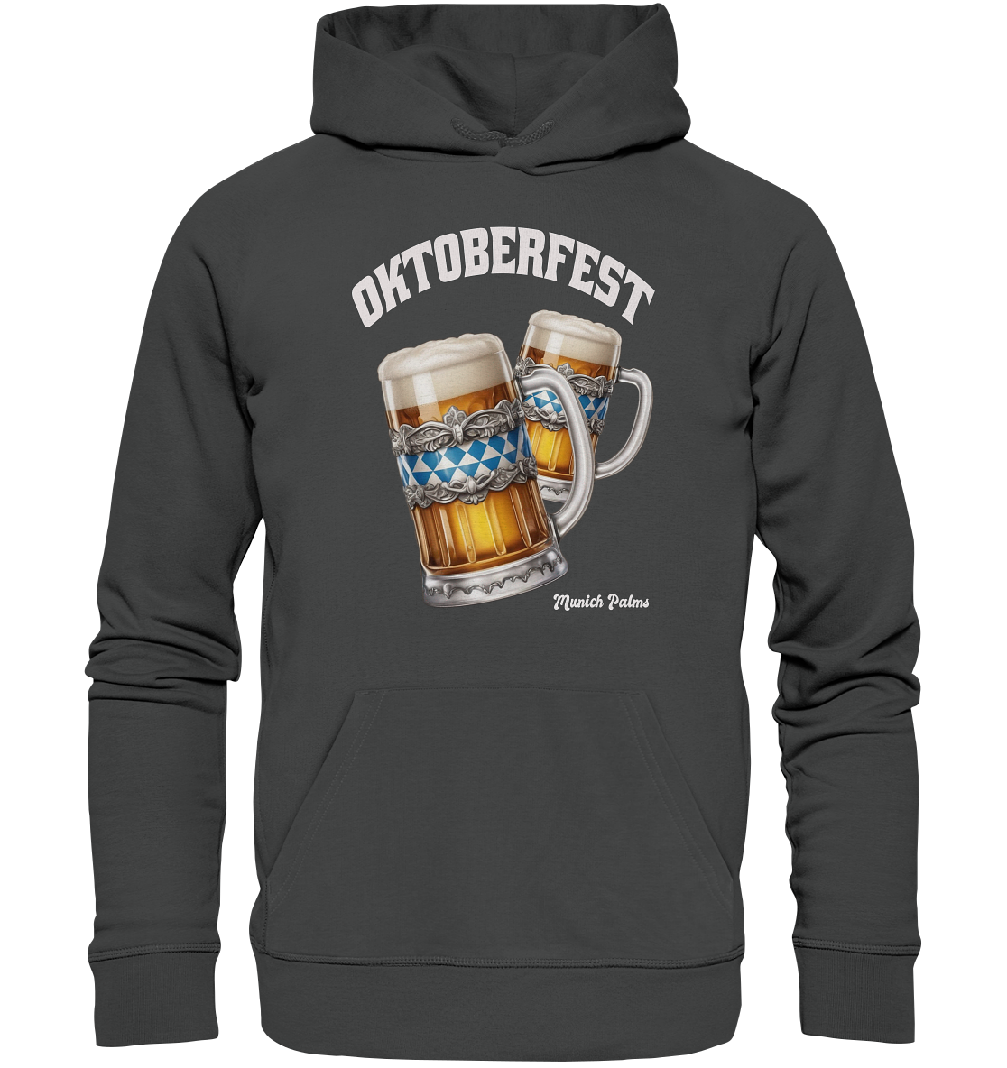 Oktoberfest Maßkrüge mit bayrisches Design by Munich Palms - Organic Basic Hoodie