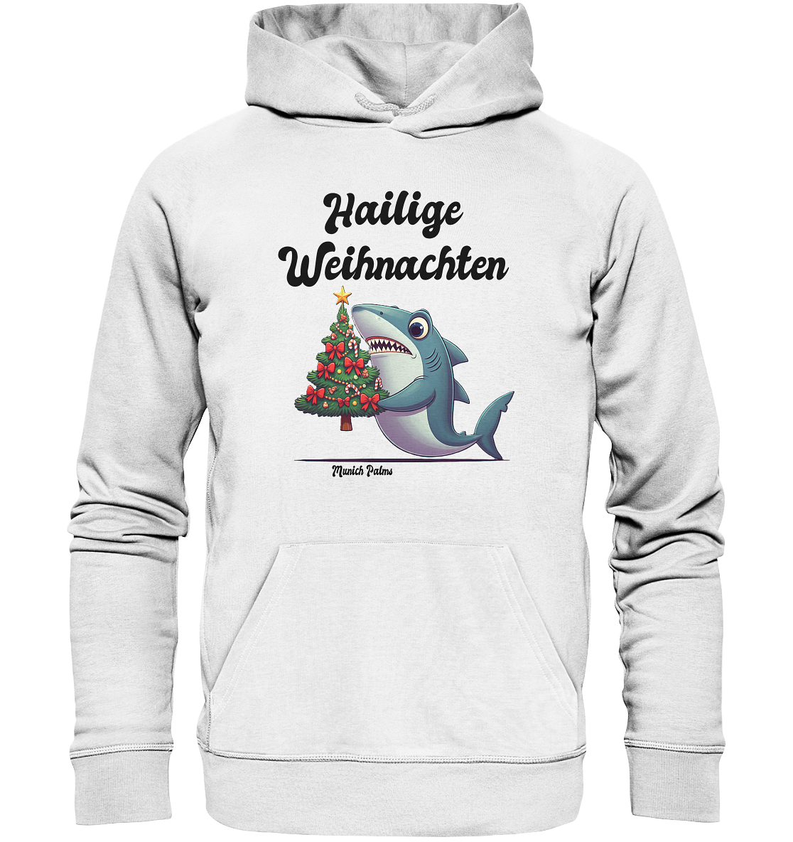 Hailige Weihnachten Haifisch mit Christbaum Design Munich Palms  - Organic Basic Hoodie