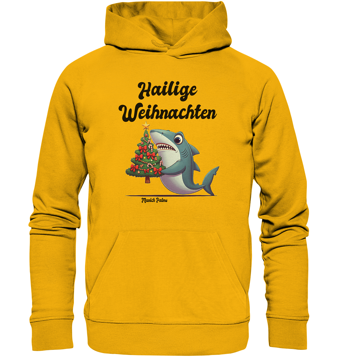 Hailige Weihnachten Haifisch mit Christbaum Design Munich Palms  - Organic Basic Hoodie