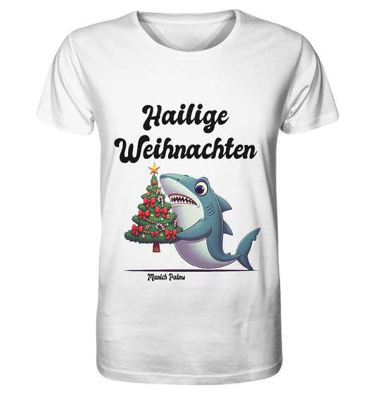 Hailige Weihnachten Haifisch mit Christbaum Design Munich Palms  - Organic Basic Shirt