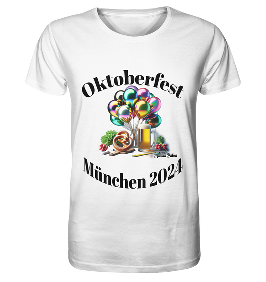 Luftballons Maßkrüge ,Brezn, Radi - Oktoberfest München 2024 - lizensiert Design Munich Palms    Kopie - Organic Basic Shirt