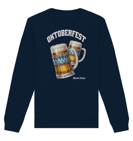 Oktoberfest Maßkrüge mit bayrisches Design by Munich Palms - Organic Basic Unisex Sweatshirt