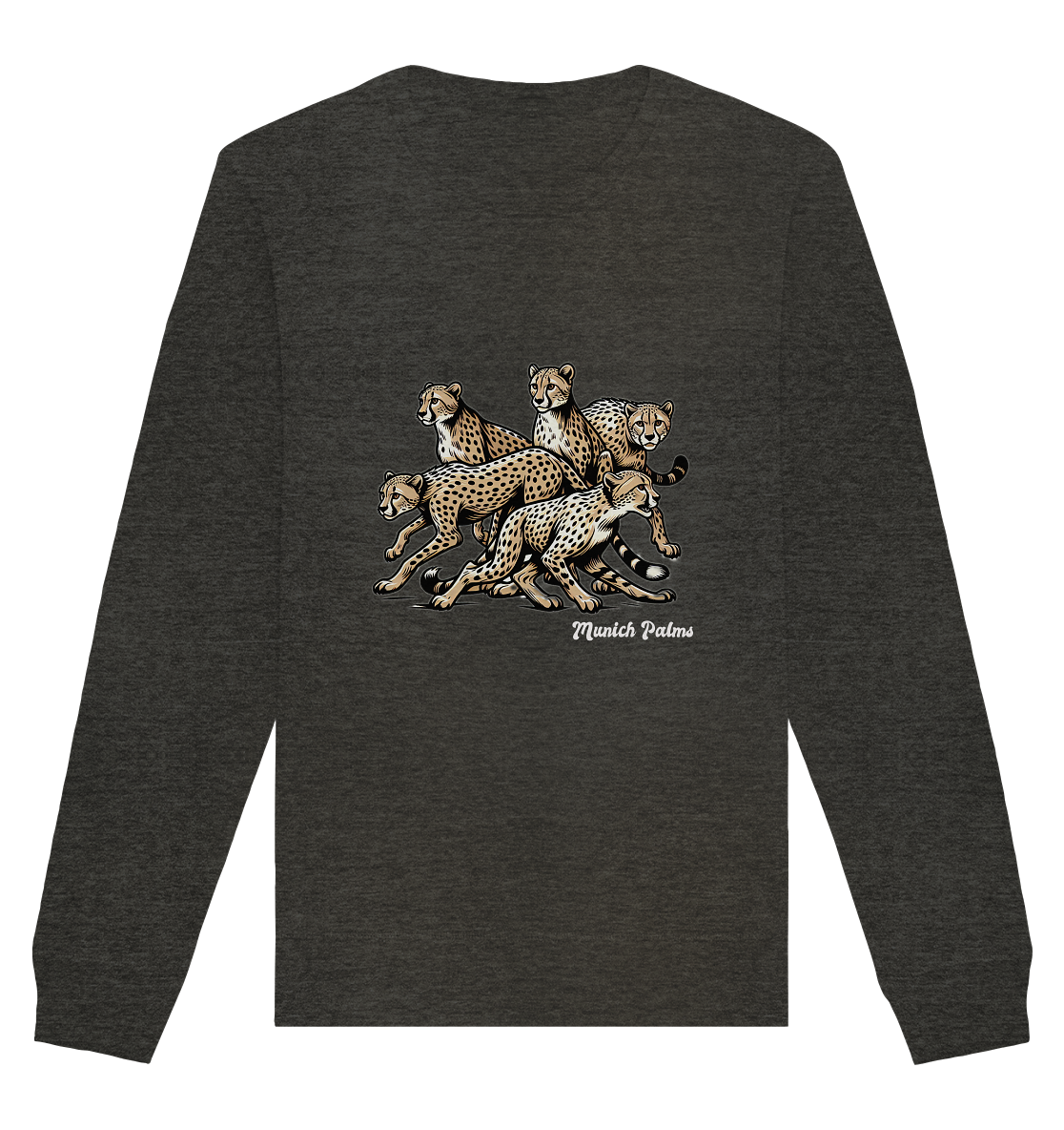 Geparden Rudel   Design by Munich Palms  - Organic Basic Unisex Sweatshirt