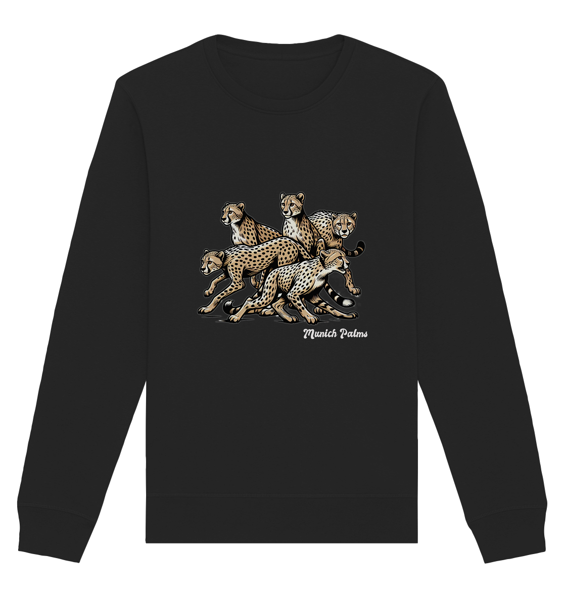 Geparden Rudel   Design by Munich Palms  - Organic Basic Unisex Sweatshirt