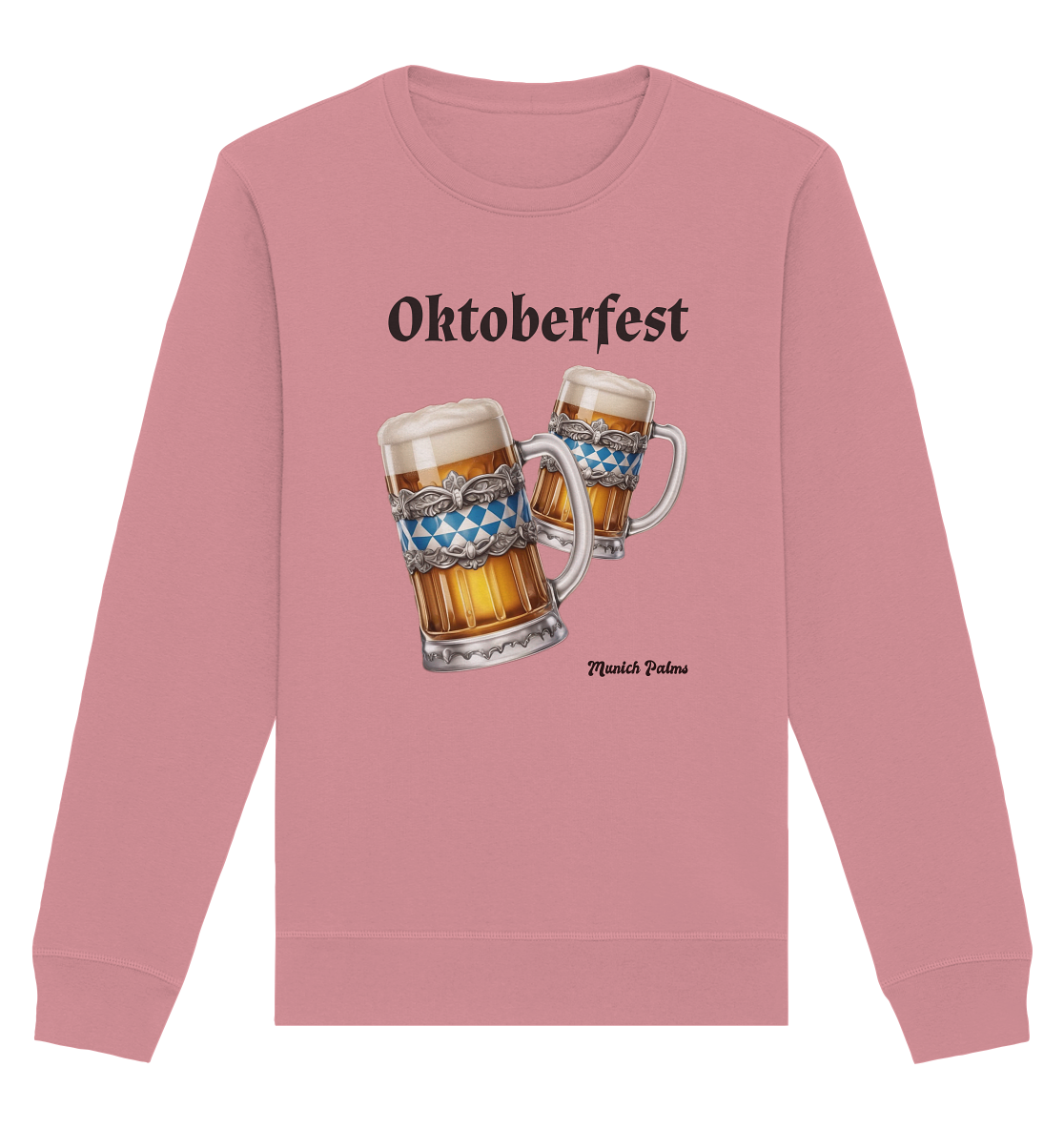 Oktoberfest Maßkrüge mit  bayrischer Raute Design by Munich Palms - Organic Basic Unisex Sweatshirt