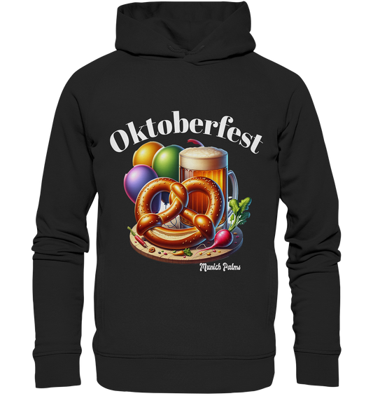 Maßkrüge ,Brezn,Radi - Oktoberfest - Wiesn lizensiert Design Munich Palms - Organic Fashion Hoodie