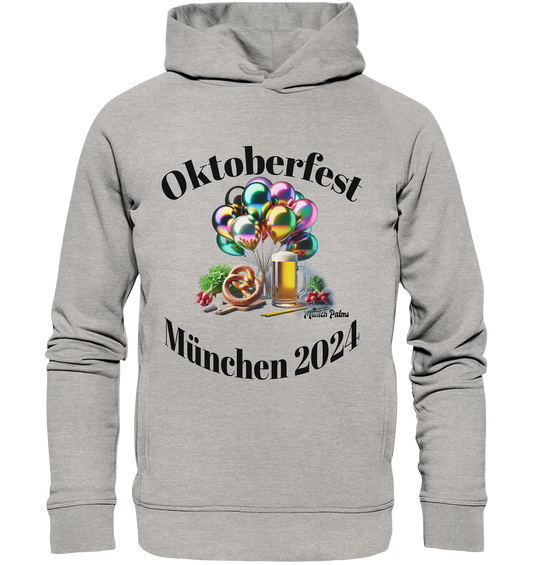 Luftballons Maßkrüge ,Brezn, Radi - Oktoberfest München 2024 - lizensiert Design Munich Palms    Kopie - Organic Fashion Hoodie