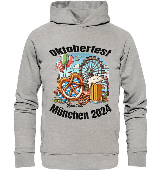 Oktoberfest  München 2024 lizensiert ,  Design Munich Palms  - Organic Fashion Hoodie