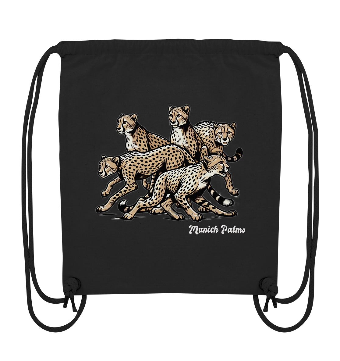Geparden Rudel   Design by Munich Palms  - Organic Gym-Bag
