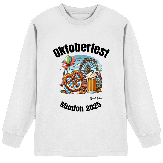 Oktoberfest Munich 2025 : Munich Palms Design - Organic Heavy Oversized Longsleeve T-Shirt