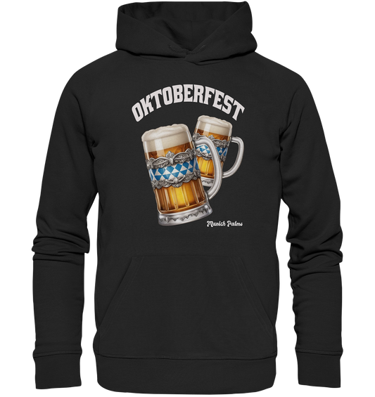 Oktoberfest beer mugs with Bavarian design by Munich Palms - Organic Hoodie