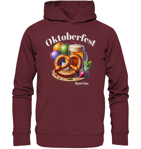 Maßkrüge ,Brezn,Radi - Oktoberfest - Wiesn lizensiert Design Munich Palms - Organic Hoodie