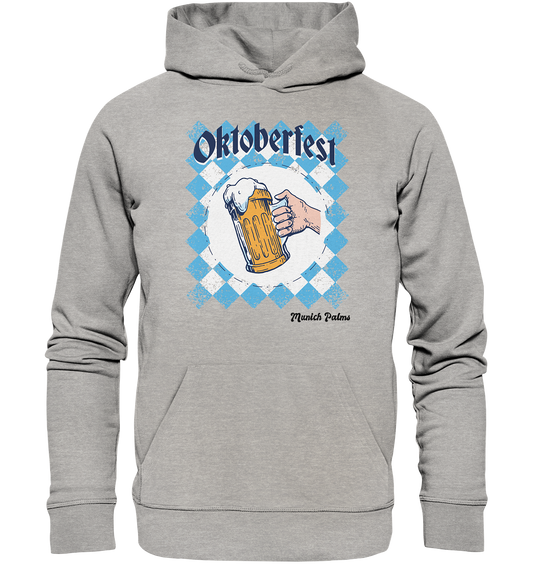 Oktoberfest beer mug in Bavarian diamond design by Munich Palms - Organic Hoodie