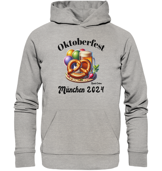 Maßkrüge ,Brezn,Radi - Oktoberfest München 2024 - lizensiert Design Munich Palms    - Organic Hoodie