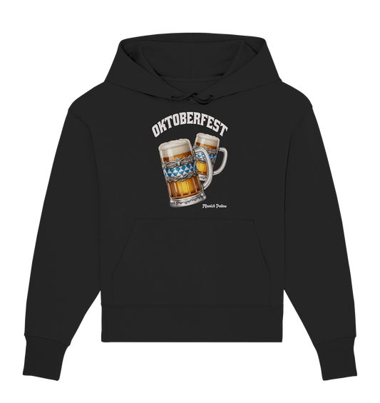 Oktoberfest beer mugs with Bavarian design by Munich Palms - Organic Oversize Hoodie