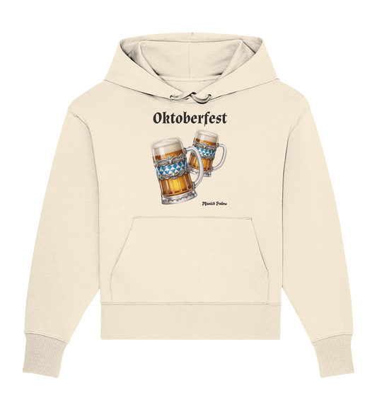 Oktoberfest beer mugs with Bavarian diamond design by Munich Palms - Organic Oversize Hoodie