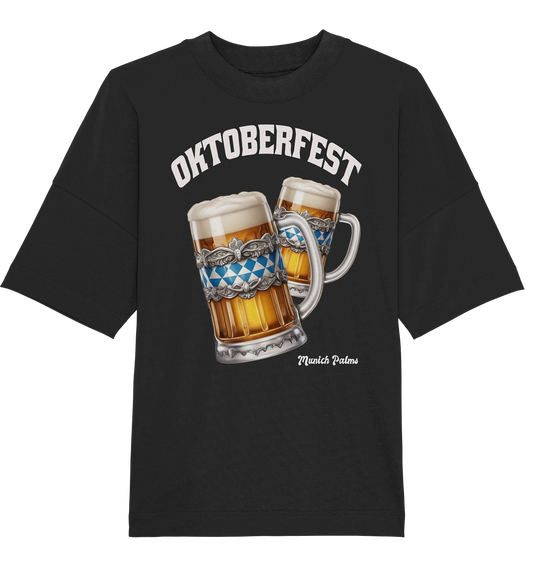 Oktoberfest Maßkrüge mit bayrisches Design by Munich Palms - Organic Oversize Shirt