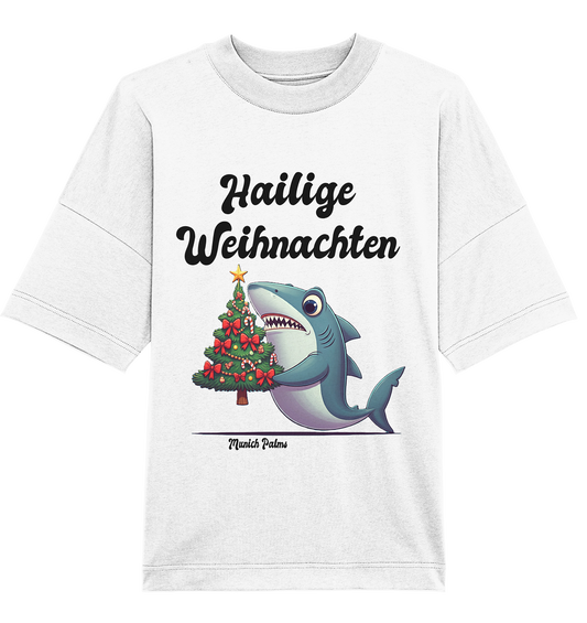 Hailige Weihnachten Haifisch mit Christbaum Design Munich Palms  - Organic Oversize Shirt