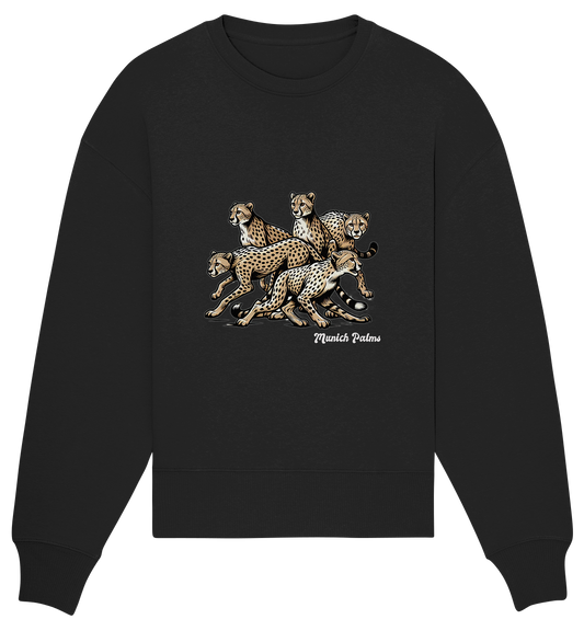Geparden Rudel   Design by Munich Palms  - Organic Oversize Sweatshirt