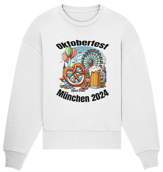 Oktoberfest  München 2024 lizensiert ,  Design Munich Palms  - Organic Oversize Sweatshirt