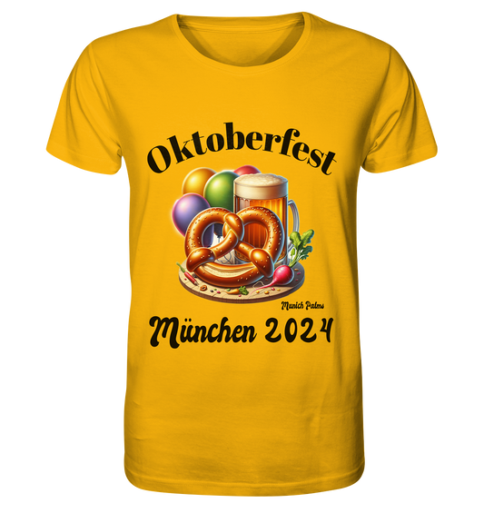 Maßkrüge ,Brezn,Radi - Oktoberfest München 2024 - lizensiert Design Munich Palms    - Organic Shirt