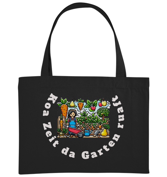 Koa Zeit da Garten ruaft -bayrisch - Design Munich Palms - Organic Shopping-Bag