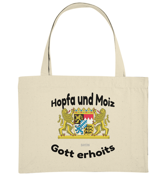 Hopfa und Moiz Gott erhoits  - Organic Shopping-Bag
