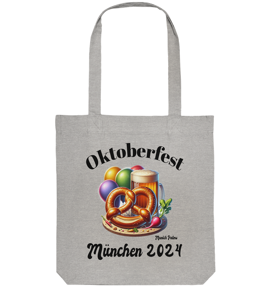 Maßkrüge ,Brezn,Radi - Oktoberfest München 2024 - lizensiert Design Munich Palms    - Organic Tote-Bag