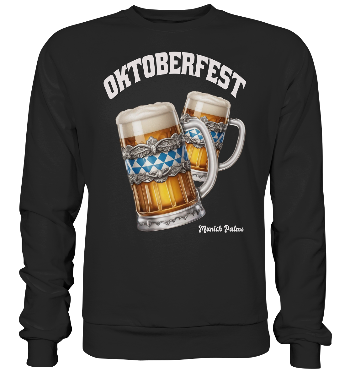 Oktoberfest Maßkrüge mit bayrisches Design by Munich Palms - Premium Sweatshirt