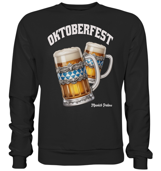 Oktoberfest Maßkrüge mit bayrisches Design by Munich Palms - Premium Sweatshirt