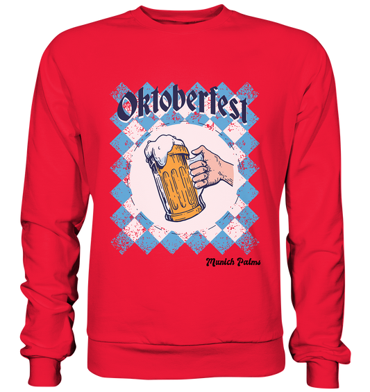 Chope à bière Oktoberfest au design losange bavarois par Munich Palms - Sweat-shirt haut de gamme