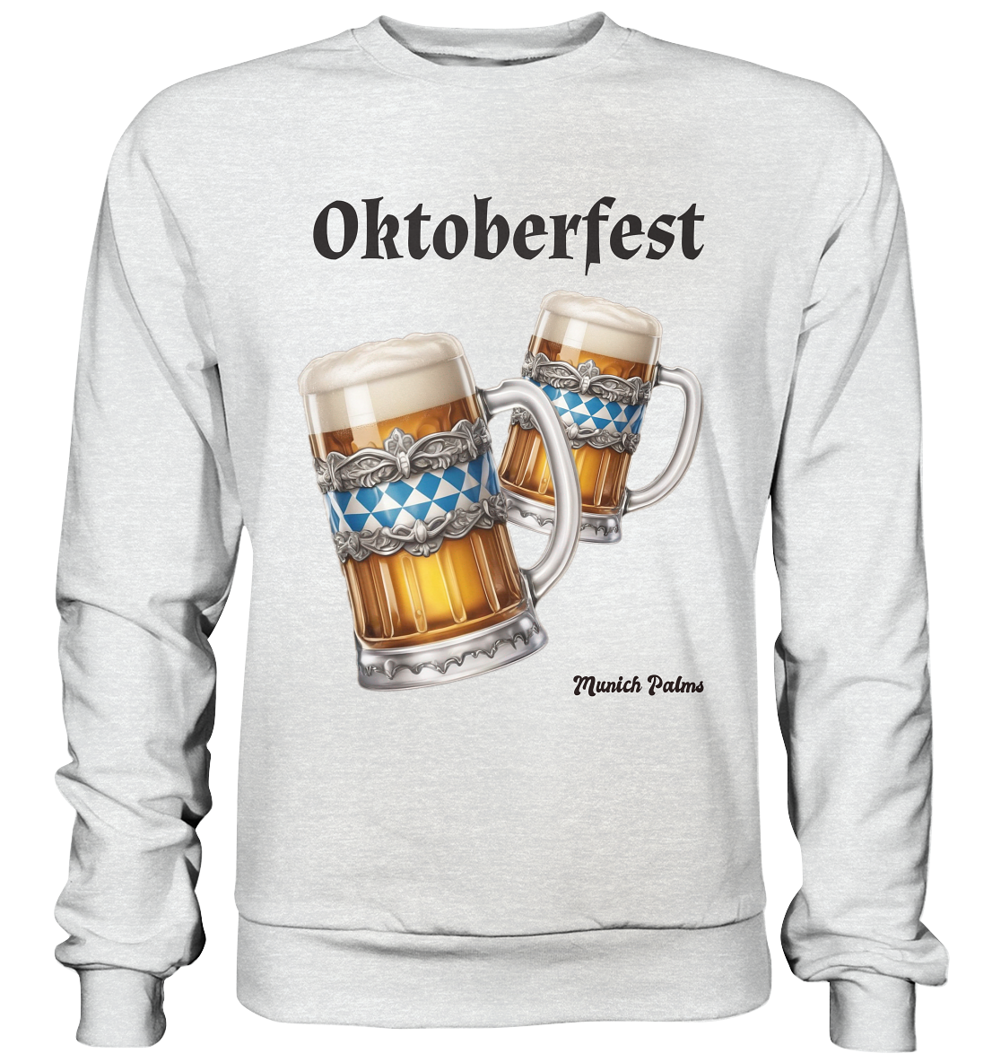 Oktoberfest Maßkrüge mit  bayrischer Raute Design by Munich Palms - Premium Sweatshirt