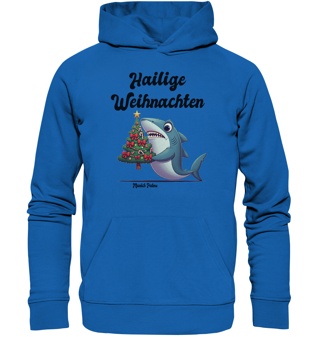 Hailige Weihnachten Haifisch mit Christbaum Design Munich Palms  - Premium Unisex Hoodie