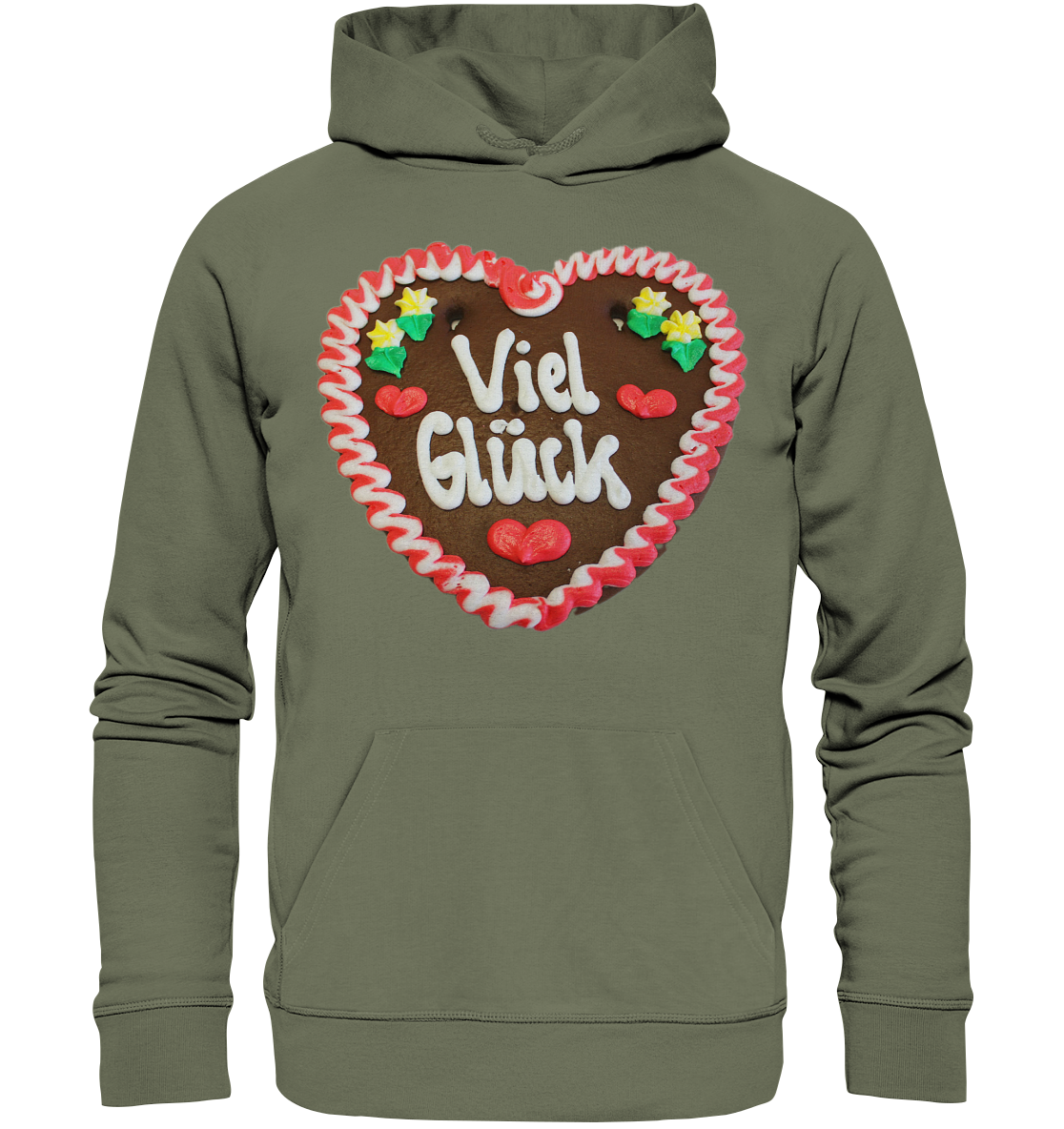 Lebkuchenherz Viel Glück - Premium Unisex Hoodie