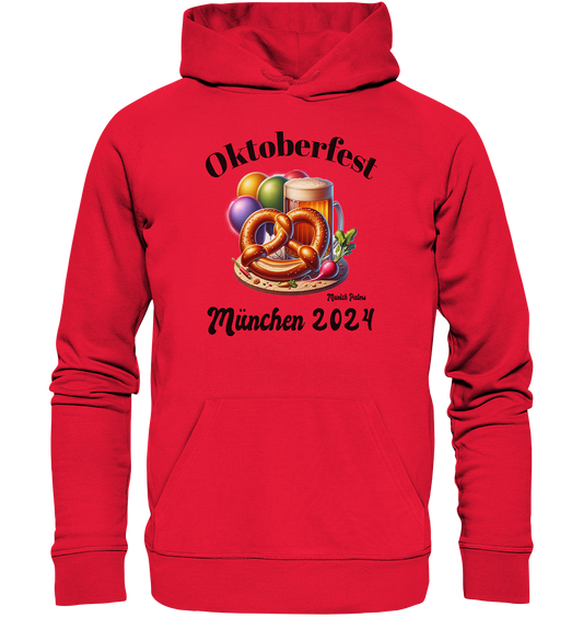 Beer mugs, Brezn, Radi - Oktoberfest Munich 2024 - licensed design Munich Palms - Premium Unisex Hoodie