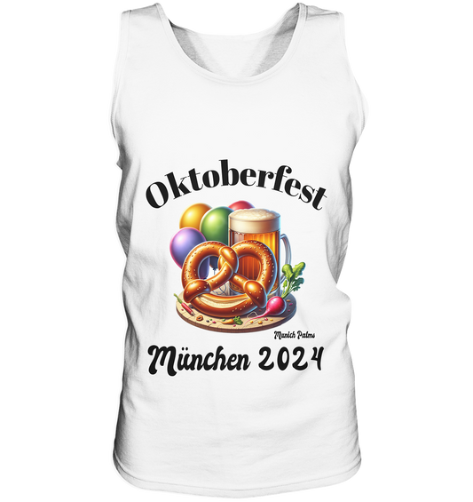 Beer mugs, pretzels, radishes - Oktoberfest Munich 2024 - licensed design Munich Palms - Tank-Top