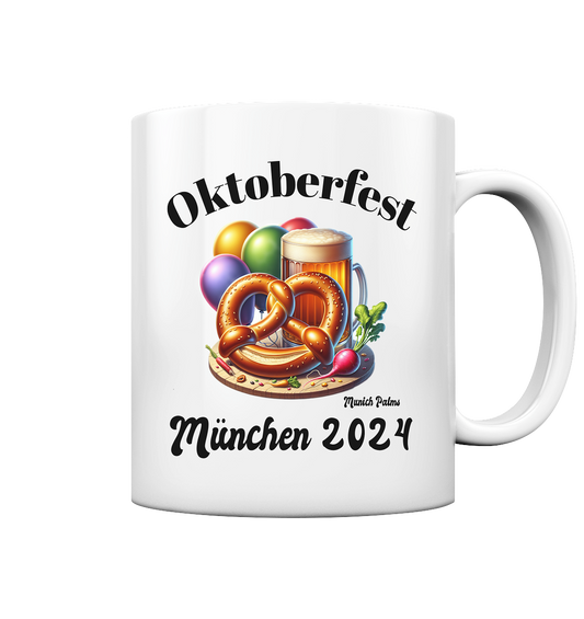 Maßkrüge ,Brezn,Radi - Oktoberfest München 2024 - lizensiert Design Munich Palms    - Tasse glossy