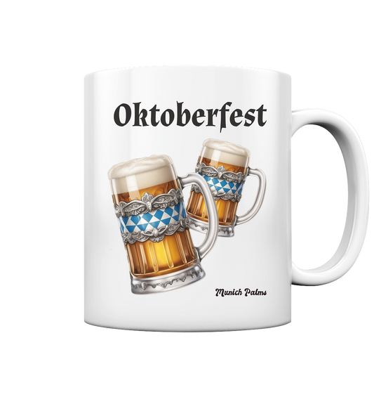 Oktoberfest Maßkrüge mit  bayrischer Raute Design by Munich Palms - Tasse glossy