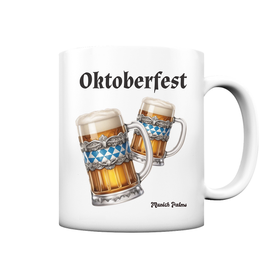 Oktoberfest Maßkrüge mit  bayrischer Raute Design by Munich Palms - Tasse matt