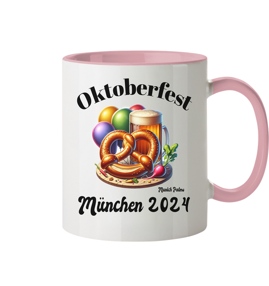 Maßkrüge ,Brezn,Radi - Oktoberfest München 2024 - lizensiert Design Munich Palms    - Tasse zweifarbig