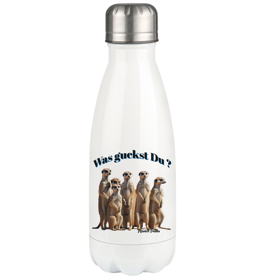 Was guckst Du ? Rudel Erdmännchen Design by Munich Palms  - Thermoflasche 350ml