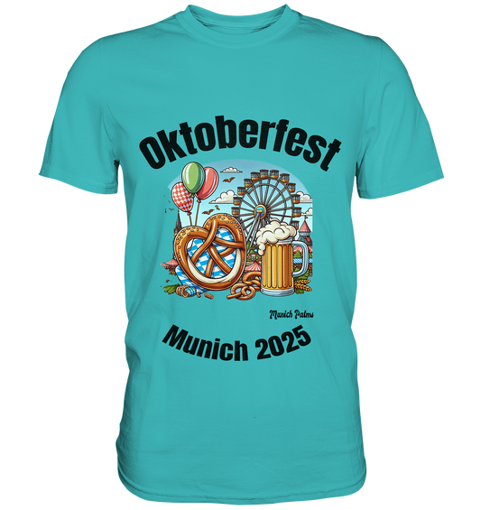 Oktoberfest Munich 2025 : Munich Palms Design - Unisex Essential Premium T-Shirt