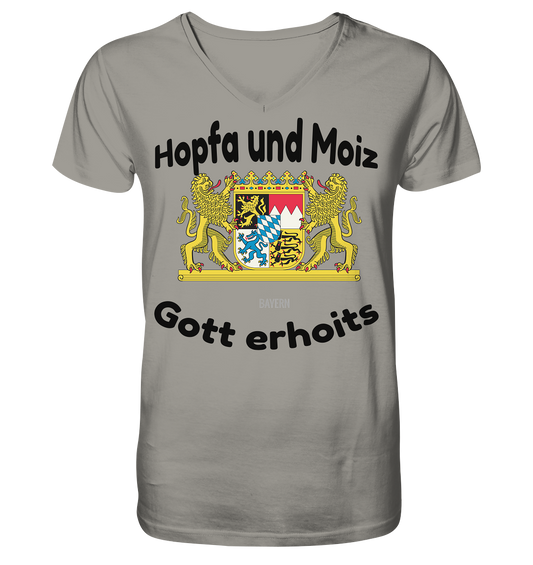 Hopfa and Moiz God erhoits - V-Neck Shirt